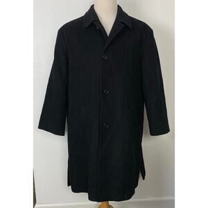 Men Valente Lanificio Del Casentino Italy wool cashmere peacoat overcoat 46